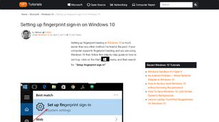 
                            11. Setting up fingerprint sign-in on Windows 10 - …