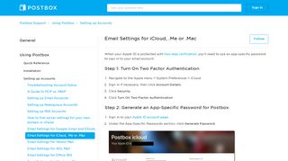 
                            6. Setting up iCloud, .Me or .Mac Accounts ? Postbox Support