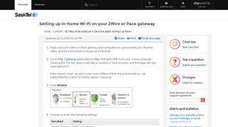 
                            1. Setting up in-home Wi-Fi on your 2Wire or Pace gateway ...