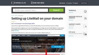 
                            8. Setting up LiteMail on your domain - names.co.uk