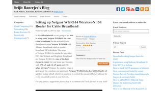 
                            5. Setting up Netgear WGR614 Wireless-N 150 Router for Cable ...