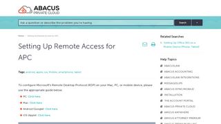 
                            6. Setting Up Remote Access for APC - Abacus Private Cloud ...