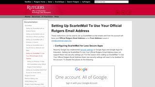 
                            5. Setting Up ScarletMail To Use Your Official Rutgers Email ...