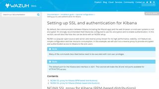 
                            9. Setting up SSL and authentication for Kibana ‐ Optional configurations ...