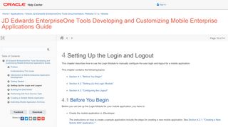 
                            8. Setting Up the Login and Logout - Oracle Docs