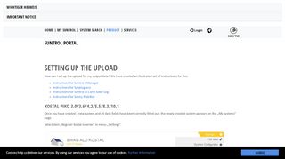 
                            5. Setting up the upload - Suntrol Portal