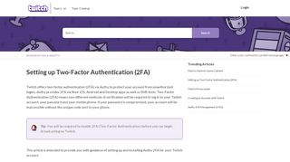 
                            7. Setting up Two-Factor Authentication (2FA) - help.twitch.tv