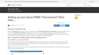 
                            9. Setting up your Azure FREE Trial Account? Start …