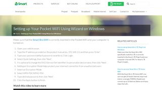 
                            11. Setting up Your Pocket WiFi Using Wizard on Windows ...