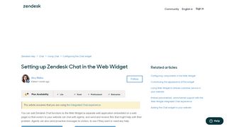 
                            5. Setting up Zendesk Chat in the Web Widget – Zendesk help