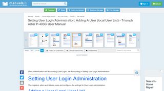 
                            2. Setting User Login Administration; Adding A User (local User ...