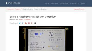 
                            8. Setup a Raspberry Pi Kiosk with Chromium - O'Brien Labs