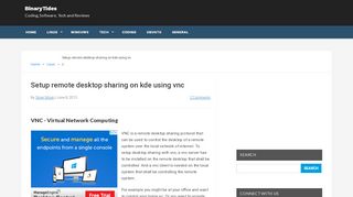 
                            1. Setup remote desktop sharing on kde using vnc – BinaryTides