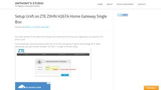 
                            7. Setup Unifi on ZTE ZXHN H267A Home Gateway Single Box ...