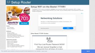 
                            2. Setup WiFi on the Beetel 777VR1 - SetupRouter