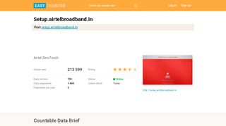 
                            6. Setup.airtelbroadband.in: Airtel ZeroTouch - Easy Counter