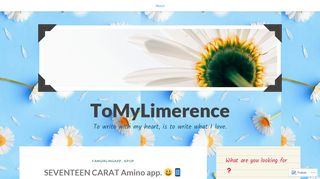 
                            7. SEVENTEEN CARAT Amino app. (How do I use it?) – ToMyLimerence