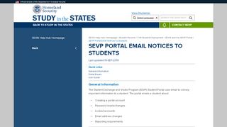 
                            8. SEVP Portal Email Notices to Students | Study in the States