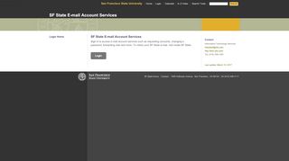 
                            2. SF State E-mail Account Services - San Francisco State ...