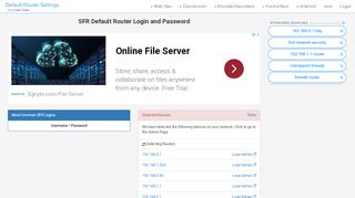 
                            1. SFR Default Router Login and Password - …