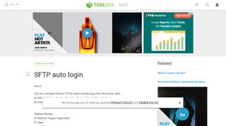 
                            2. SFTP auto login - Tech Community