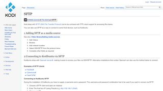 
                            1. SFTP - Official Kodi Wiki