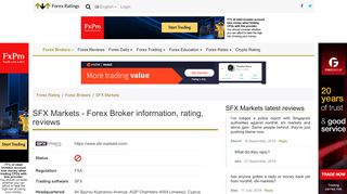 
                            5. SFX Markets - Forex Ratings