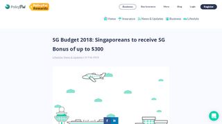 
                            9. SG Budget 2018: Singaporeans to receive SG …