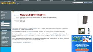 
                            1. SG :: Motorola SB5100 / SB5101 Cable Modem - SpeedGuide