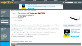 
                            6. SG :: Technicolor / Thomson TWG870 Cable Gateway