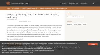 
                            9. Shaped by the Imagination: Myths of Water, Women, and Purity ...