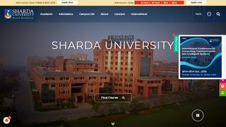 
                            8. Sharda University - A Truly Global University