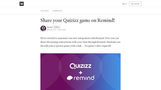 
                            9. Share your Quizizz game on Remind! - Quizizz