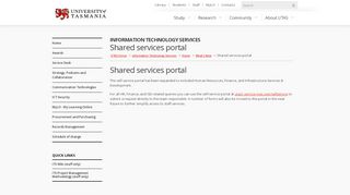 
                            1. Shared services portal - Information Technology Services | University ...