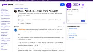 
                            1. Sharing Actualtests.com login ID and Password? …