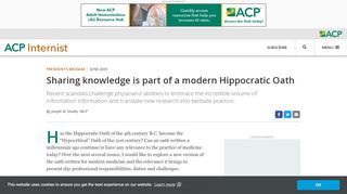 
                            5. Sharing knowledge is part of a modern Hippocratic Oath | ACP ...