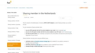 
                            7. Sharing member in the Netherlands – Welcome to Fon Help Center