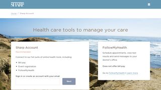 
                            7. Sharp Account - Sharp HealthCare - San Diego