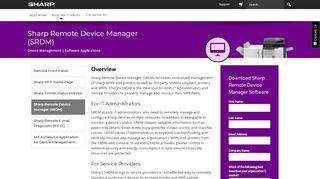 
                            3. Sharp Remote Device Manager (SRDM) | Sharp Applications | MFPs ...