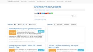
                            7. Shaws Mymixx Coupons - getsetcoupon.com