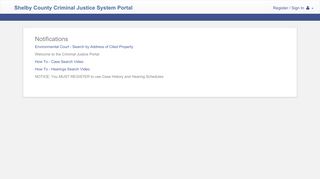 
                            3. Shelby County Criminal Justice System Portal