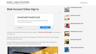 
                            3. Shell Account Online Sign In – Shell Gas Station