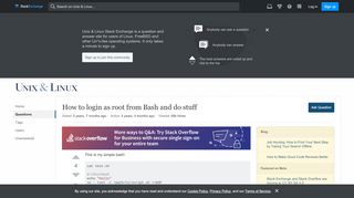 
                            3. shell - How to login as root from Bash and do stuff - Unix ...