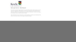 
                            6. Shibboleth Authentication Request - Keele University