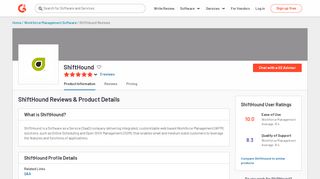 
                            9. ShiftHound Reviews 2019: Details, Pricing, & Features | G2