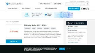 
                            2. Shimply Seller API SDKs | ProgrammableWeb