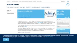 
                            1. Shipment Tracking Help - Kuehne + Nagel