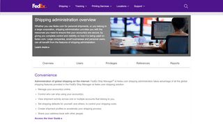 
                            3. Shipping Administration Overview - FedEx Customer Support