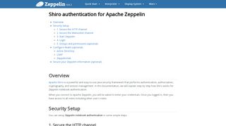 
                            1. Shiro Security for Apache Zeppelin