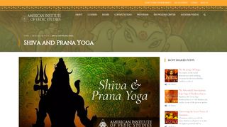 
                            7. Shiva and Prana Yoga – American Institute of Vedic Studies